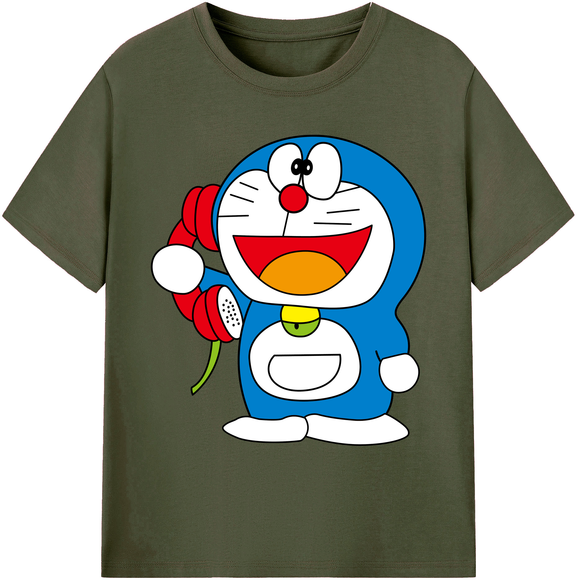 （画像用） ドラえもん Doraemon 綿100％ メンズ半袖Tシャツ｜肌触りやわらか＆通気性
